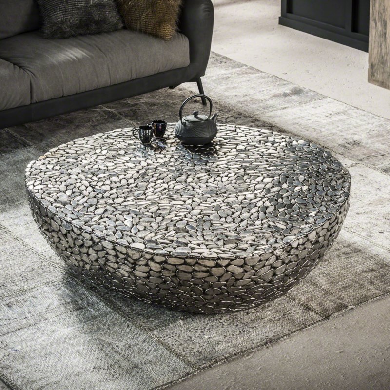 Jackstone sofabord, antik nikkel, 110 x 120 cm. sofaborde i ... Sofabord antik